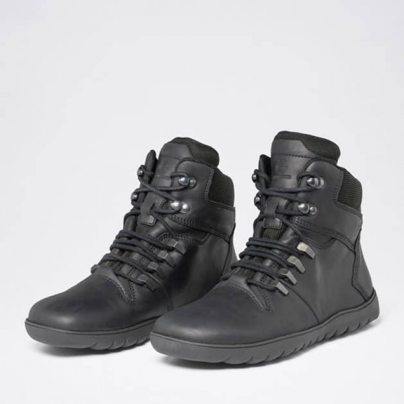 Groundies Ontario Barfuß Stiefel Herren Schwarz | FQ34-497