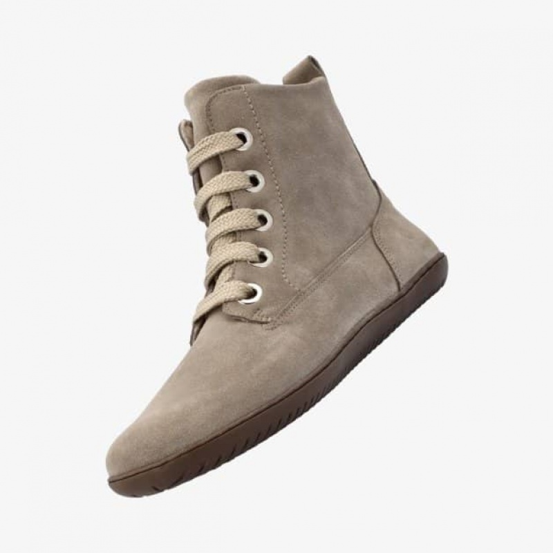 Groundies Salzburg Barfuß Stiefel Damen Beige | PI29-817