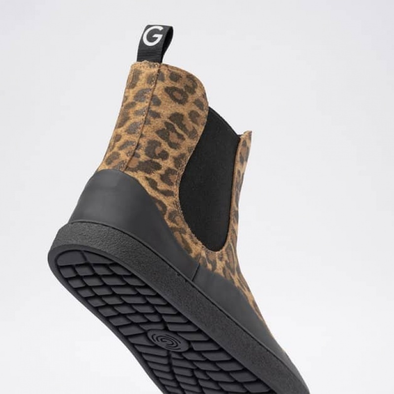 Groundies Sienna Barfuß Stiefeletten Damen Leopard | OX72-722