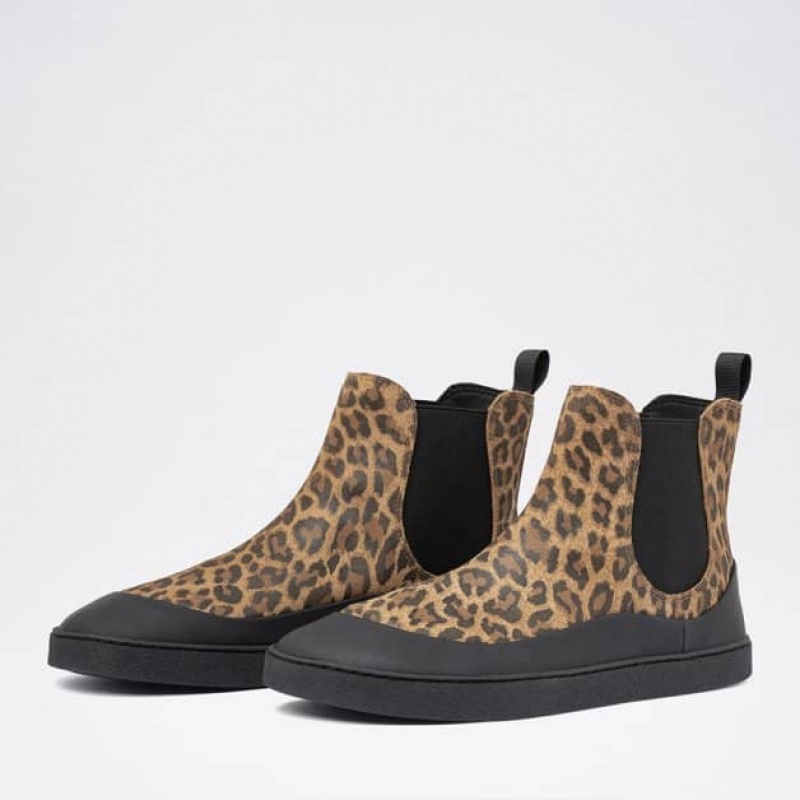 Groundies Sienna Barfuß Stiefeletten Damen Leopard | OX72-722