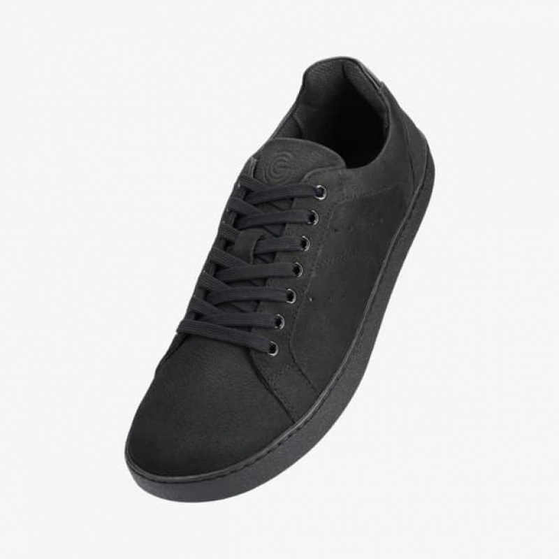 Groundies Universe Nubuk Barfuß Sneaker Herren Schwarz | YO97-697