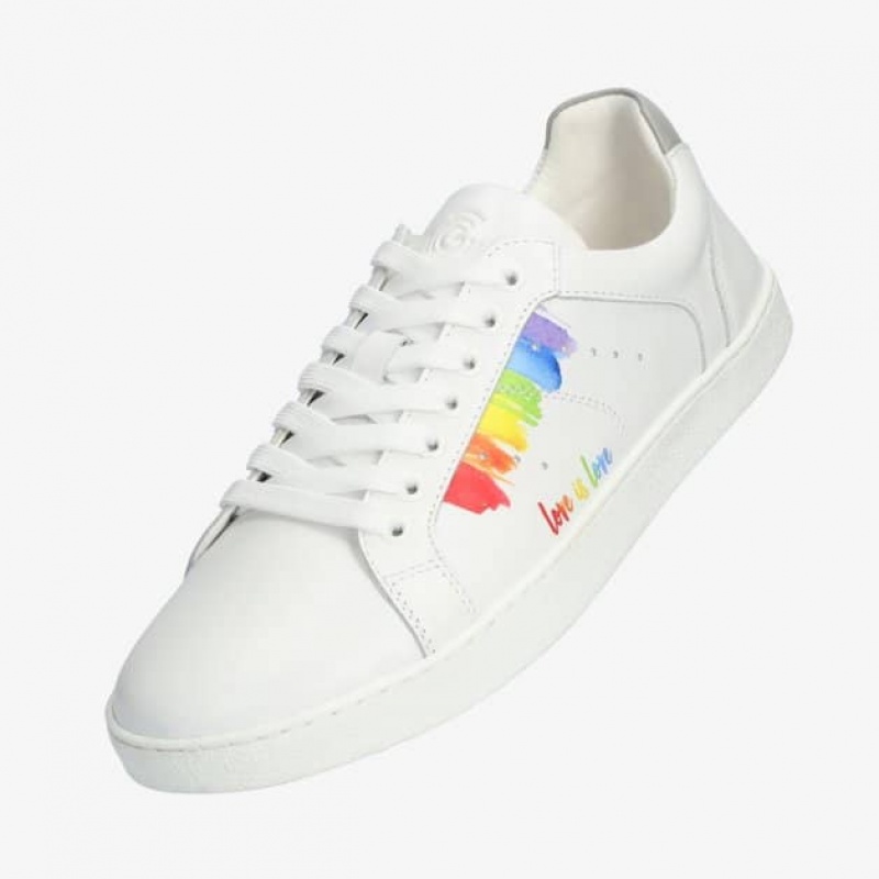 Groundies Universe Rainbow Regular Barfußschuhe Damen Weiß | UU34-296