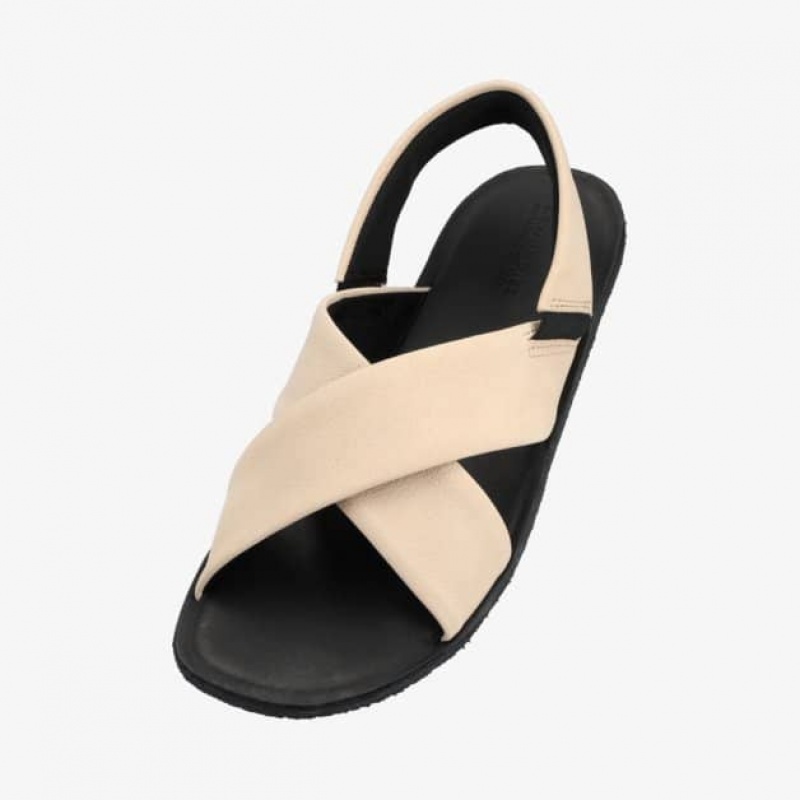 Groundies Verona Barfuß Sandalen Damen Beige | UL09-567