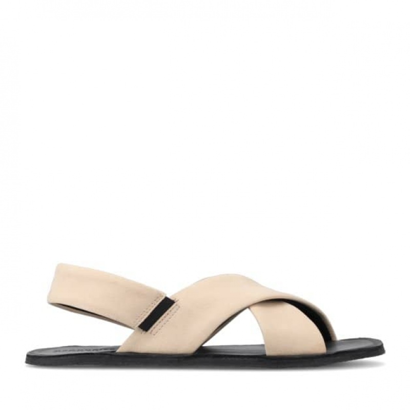 Groundies Verona Barfuß Sandalen Damen Beige | UL09-567